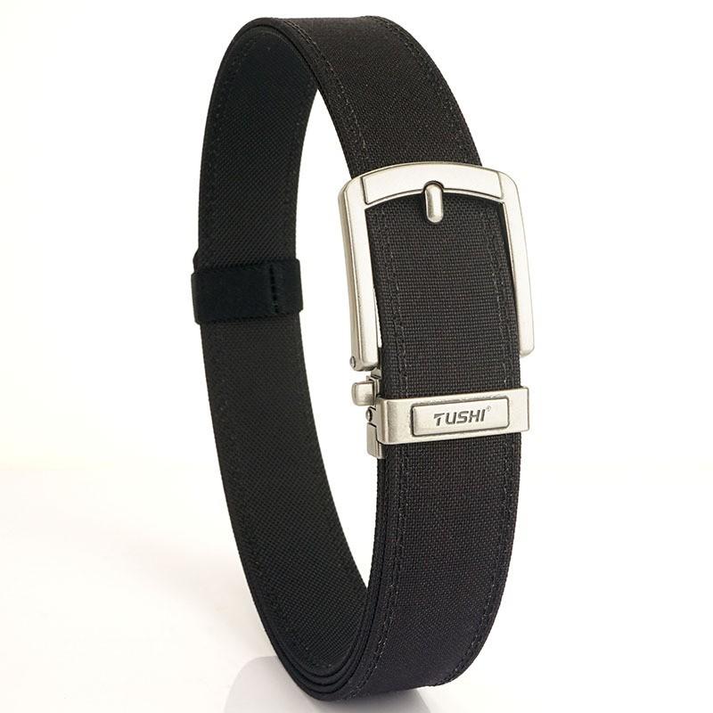 Double-layer Thick Belt Men s Military Fans Outdoor Nylon 3.8 Upgraded Automatic Buckle Gun Hanging 120cm чёрный