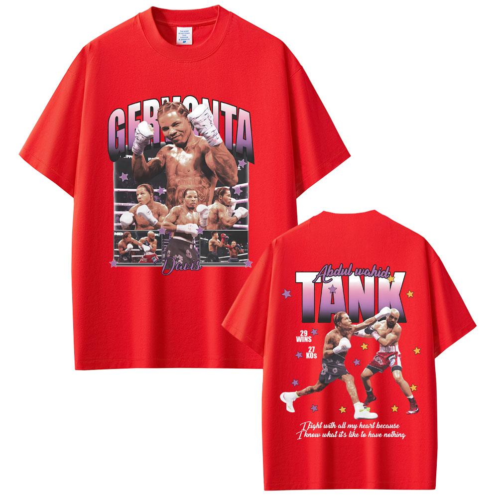 Gervonta Davis Graphic Print Tshirt Men Women Fashion Retro Boxing T Shirts Mens Cotton Casual Oversized Short Sleeve Tshirts S