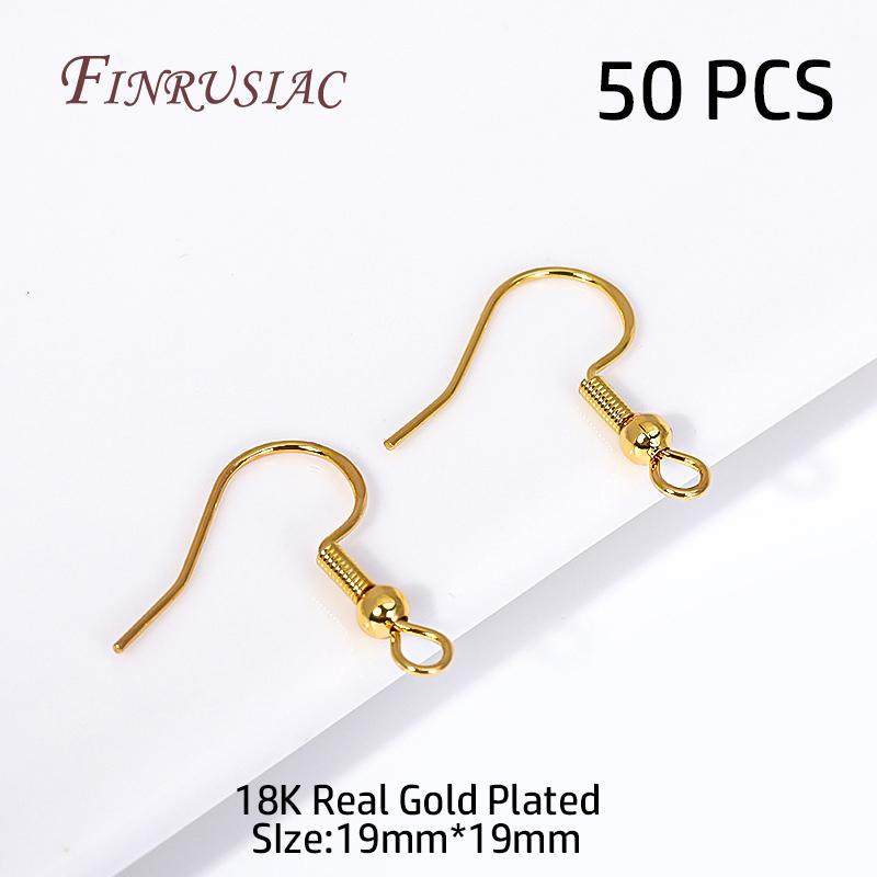 18K Gold Plated Earring Settings Jewelry Findings,Earring Hoops Ear wire/Earring Stopper Nuts/DIY Earring Making Supplies