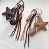 Elegant Leather Star Purse Charm Trendy Keychain Crafted To Enhances The Look Of Any Bag With Subtle Sophistication