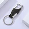 Luxury Leather Men Keychain Black Clasp Creative Diy Keyring Holder Car Key