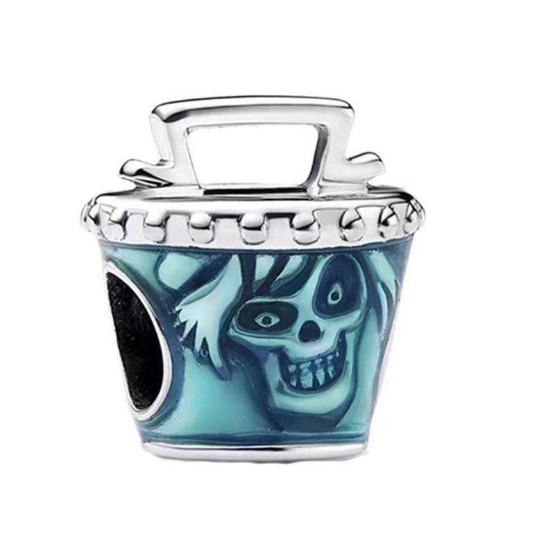 Funny Halloween Charms Copper Pumpkin Ghost Witch Magic Hat Pendant Bead Fit Original Bracelet Necklace Diy Jewelry