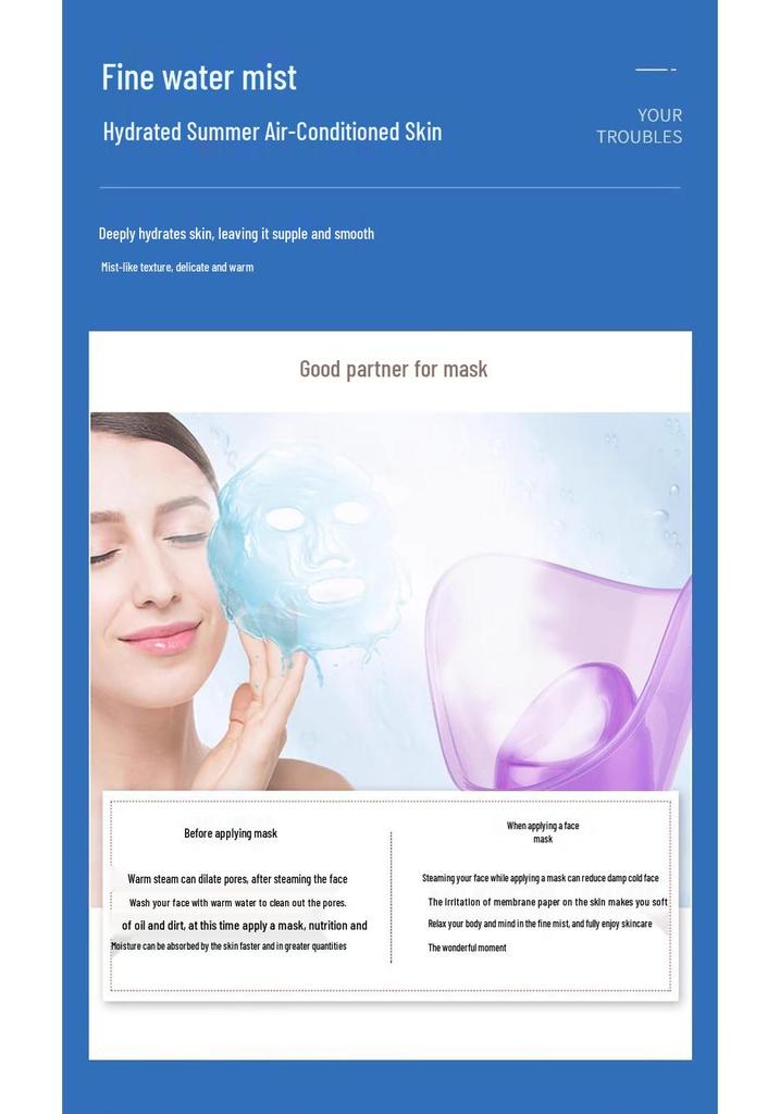 Hot Steam Facial & Nasal Steamer for Children and Adults, Eye Steamer & Facial Heater