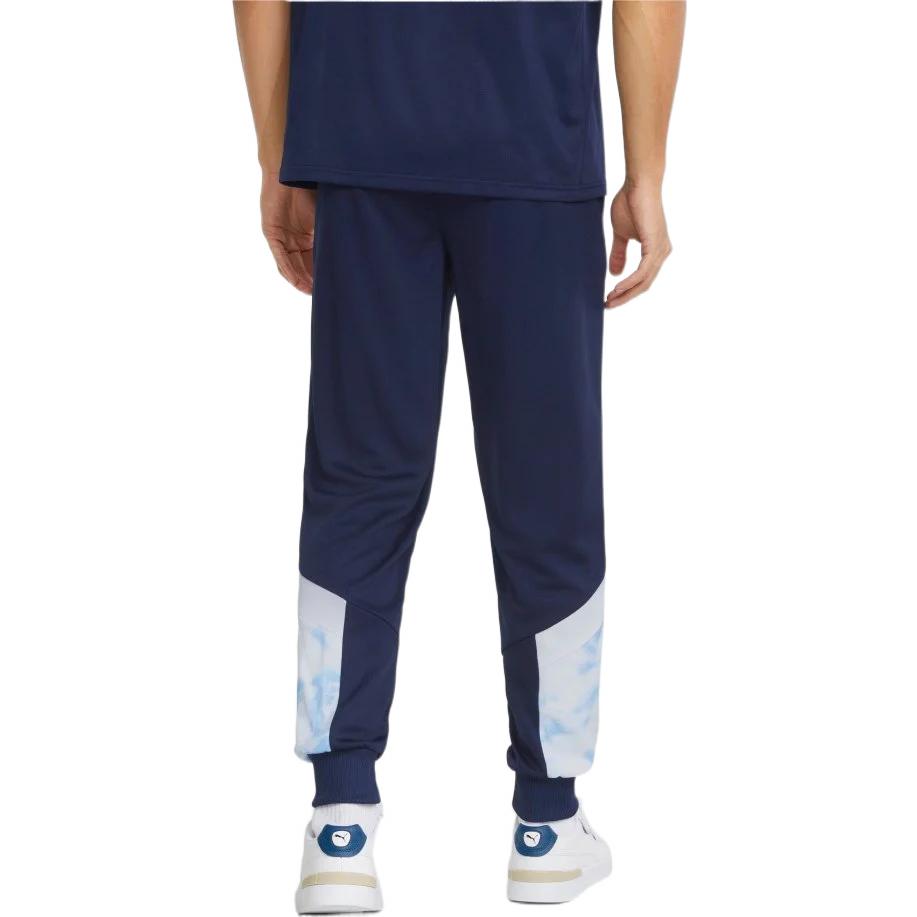 Puma Logo Print Breathable Cuffed Knit Sports Pants Men Bottoms Blue 765204-05