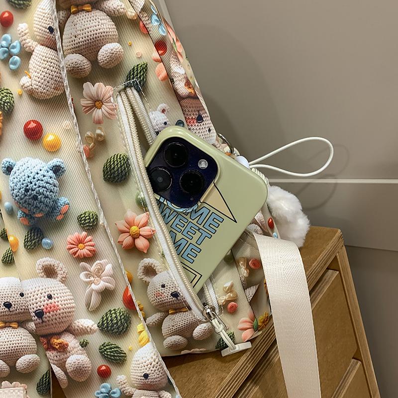 Three-Dimensional Cartoon Backpack for Junior High School Students Lightweight Schoolbag Printed Small Backpack