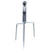 Supporto da Terra in Metallo Staccabile Portabastone con Gancio Bianco Set Manopole Girevoli Quotidiano per Uso all'Ombra in Giardino