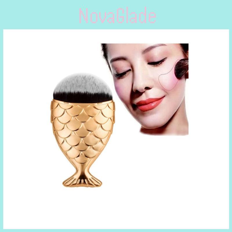 Exquisites professionelles Meerjungfrauen-Make-up-Pinselset mit luxuriösen Foundation- und Puderpinseln