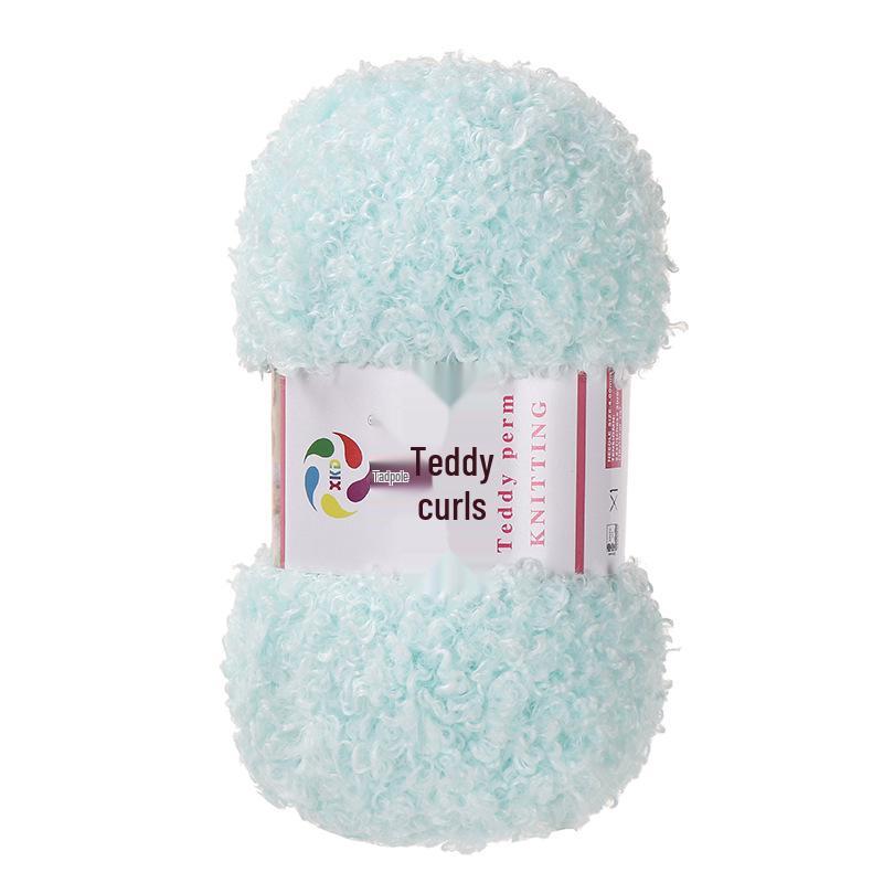 Curly Faux Fur Plush Yarn for DIY Hand-Knitting - Teddy, Doll Accessories, Scarf, Hat, Vest, Thick Coral Fleece