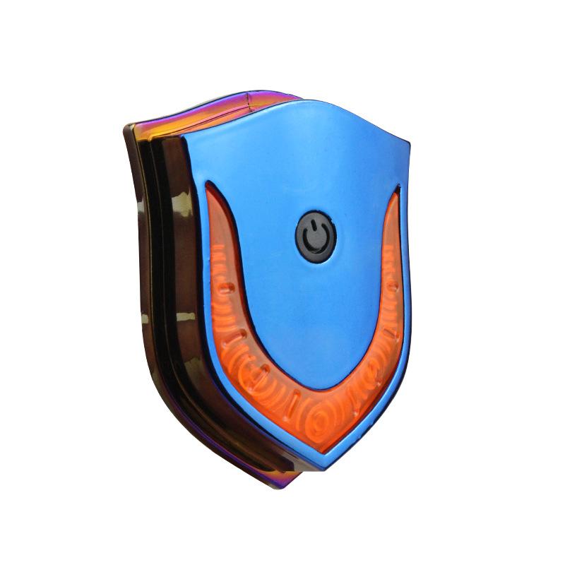 

2025 Новый 1 шт. задний фонарь для шлема мотоцикла, зарядка через USB, боковой бокс для мотоцикла, предупреждающий свет, ночное езда, задний фонарь, оборудование синий