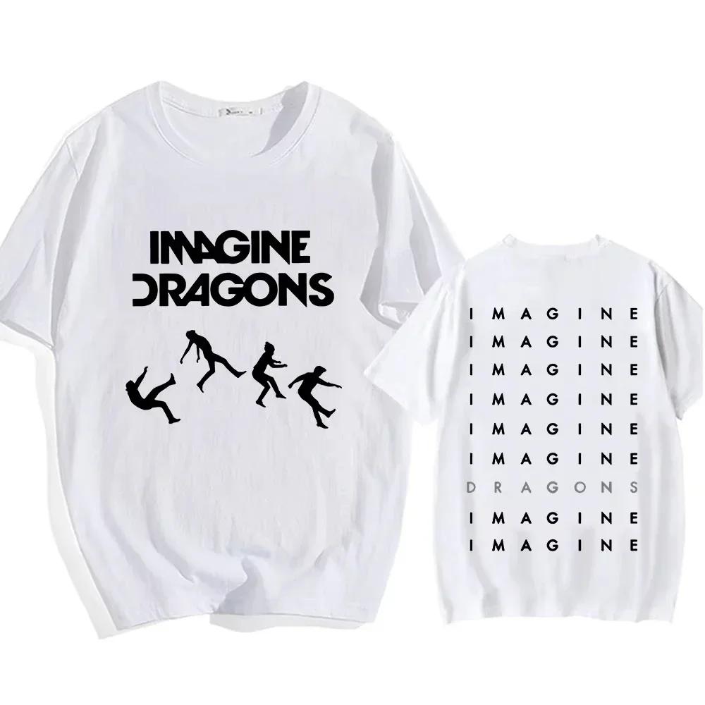 2025 T-shirt Imagine Dragons Loom Tour Short Sleeve Cotton Women Tshirts High Quality Soft Unisex Streetwear Hip Hop Fashion