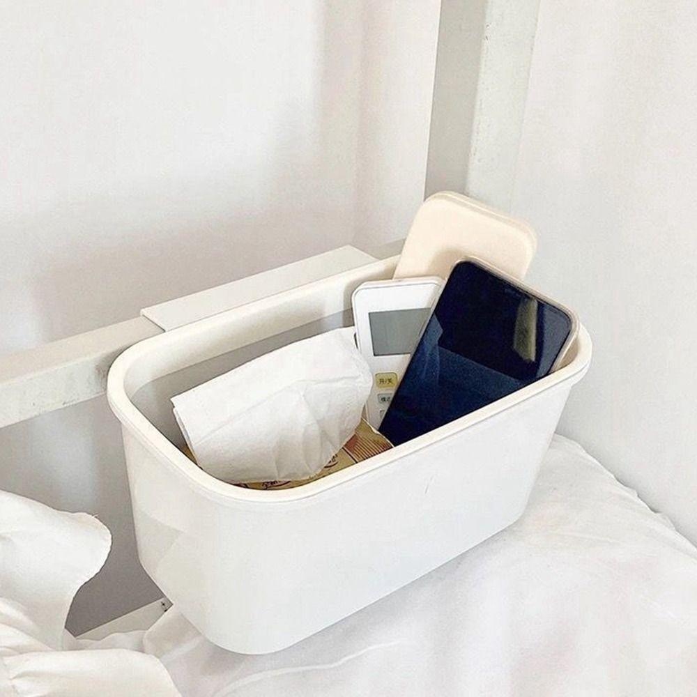Durable Plastic Bedside Hanging Basket Grey Space-saving Door Hanging Trash Can Without Lid Small Waste Bucket Kitchen
