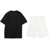 Li Ning Basketball Letter Logo Print Fashion Retro Comfortable Crew Neck Pullover Short Sleeve T-Shirt Casual Sports Set AHSUA05-2+AKST593-7