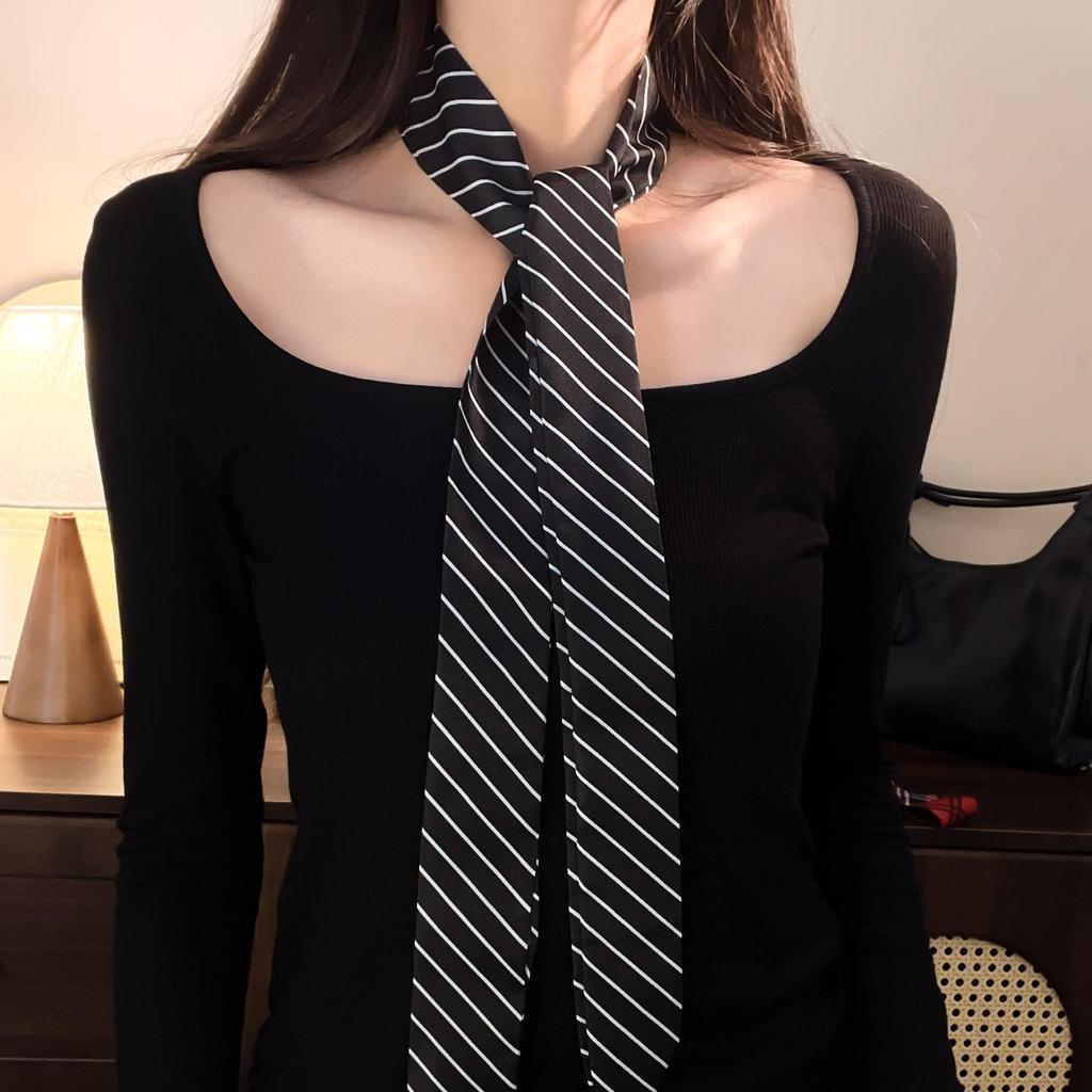 2025 Women's Plaid Tie Belt: American Retro Red & Black Color Block Style