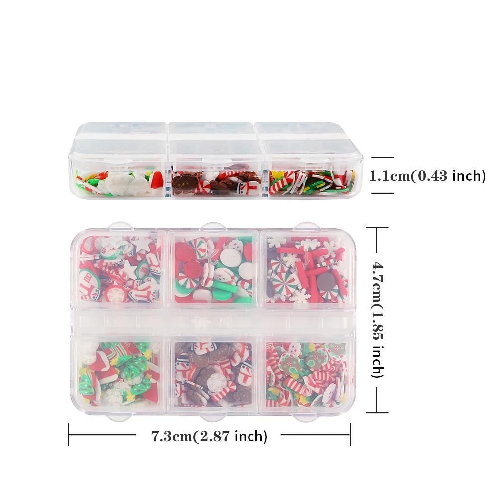 1 Box Christmas Ornament Resin Accessories Decoration Xmas Polymer Clay Jewelry  Epoxy Resin Silicone Mold Filling Material