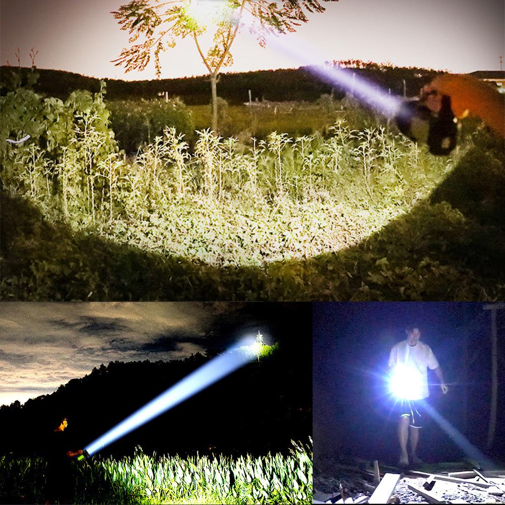 Rechargeable Flashlight Strong Searchlight Led Super Bright Handheld Lighting Night Work Emergency Outdoor Fishing Camping Lamp
