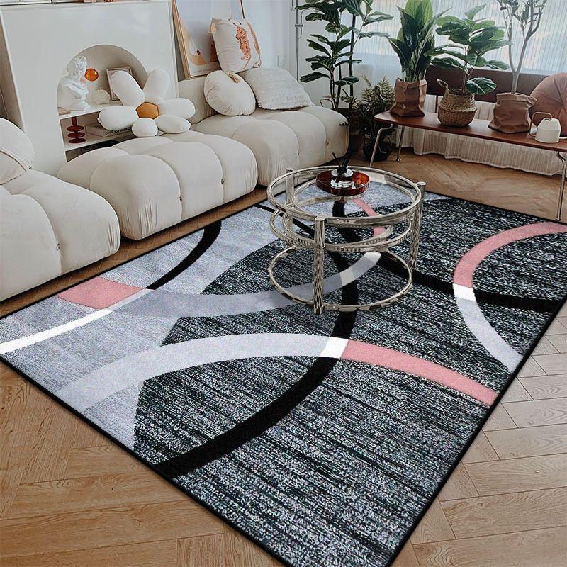 Teppich im nordischen Stil mit Linienmuster Wohnzimmer Große Größe Rutschfest Leicht zu reinigen Eingangstürmatte Weich Waschbar Esszimmerbereich Teppich