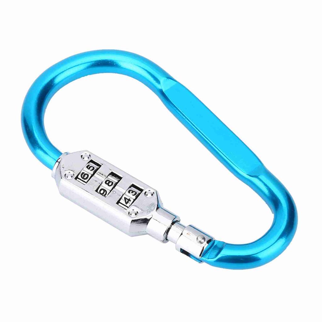 Travel Bag Luggage Security Combination Lock Locking Carabiner Padlock