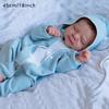 BZDOLL 18inch 45cm Asleep Reborn Baby Doll with 3D-paint Skin and Visible Veins Toy (Soft Vinyl , Cloth Body) Lifelike Newborn Bebe Girl Birthday Gift