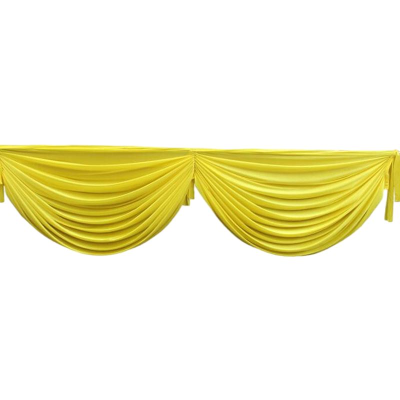 2M Wedding Background Curtain Swag Party Valance Drape Panel Wedding Backdrop Curtain Valance Stage Background Decor Drapery