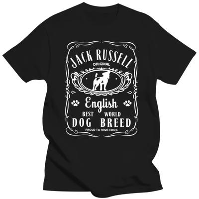Vintage trička s psem Jack Russell teriérem, bavlněné streetové oblečení s krátkým rukávem, dárky k narozeninám, letní styl, pánské oblečení