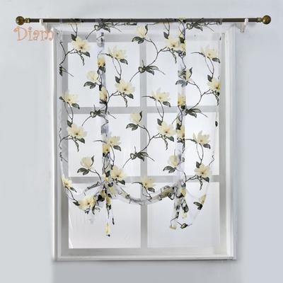 NO.HS Blumen-Vorhang, Küche, Volant, Tüll, durchsichtig, Schlafzimmer, Fenster, Drapierung, Heimdekoration