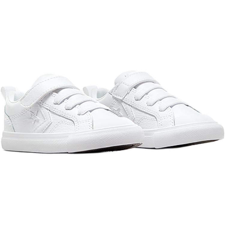 Converse Pro Blaze Strap Comfortable Versatile Sports Low Top Walking Shoes Baby Shoes White A08751C