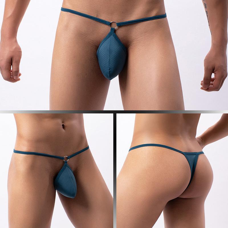 1Pc Nylon Bikini Underpants Sexy Men's Solid Color Briefs Underwear Low Waist Boxers