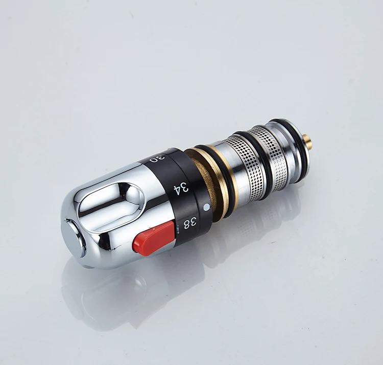 Mosazná vana sprcha termostatická vložka a rukojeť pro směšovací ventil Mixér Sprchový tyčový kohoutek Sprchový směšovací ventil Patrona ZM918