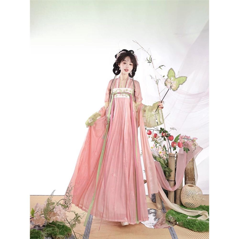 Chuntao Chinese Tang Dynasty Style Chest-length Skirt Embroidery Modified Daily Suit For Women