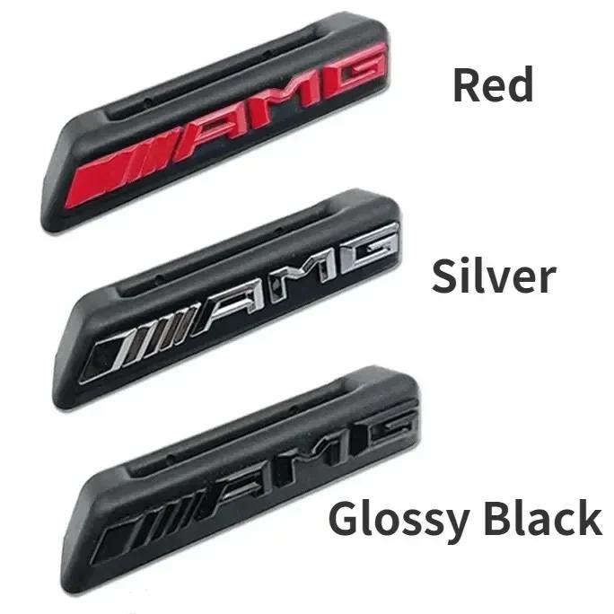 3D ABS Logo AMG Emblem Car Front Grille Badge Mercedes Benz GLC A B C E Class W204 W205 W212 W213 GT AMG Sticker Accessories