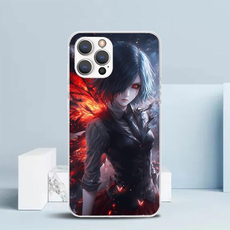 G-Ghoul Tokyo Touka Kirishima Soft Cover for iPhone 16 17 Air 15 14 Pro Max 16E Phone Case 13 Mini 12 11 7 SE 8 Print Pattern Fi