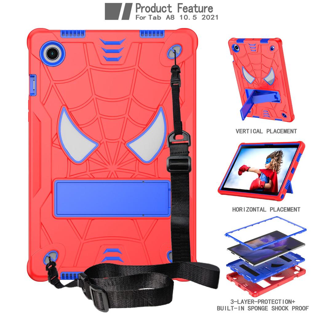 Triple-Proof Spider-Man Protective Case for Samsung Galaxy Tab A8 2021 SM-X205/X200
