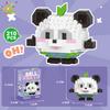 HUIQIBAO Mini Cute Animal Micro Building Blocks 3D Diamond BEE Cat Panda Model Bricks DIY City Construction Toys for Children