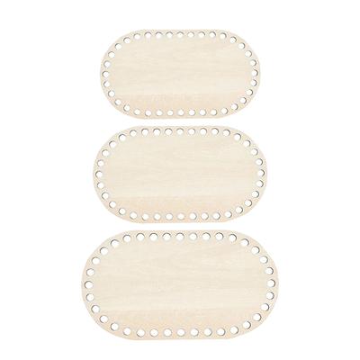 Wooden Basket Bottom Knitting Crochet Craft Making Shoulder Bags DIY Basket Weaving Home Decoration Craft Bottom Shaper Pad