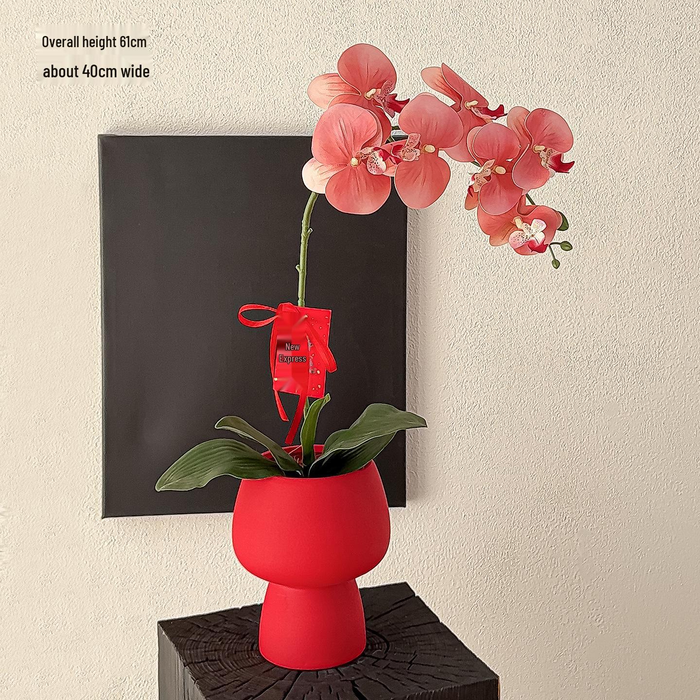 

Red Phalaenopsis Artificial Flower Bonsai for New Year, Weddings, and Room Decor