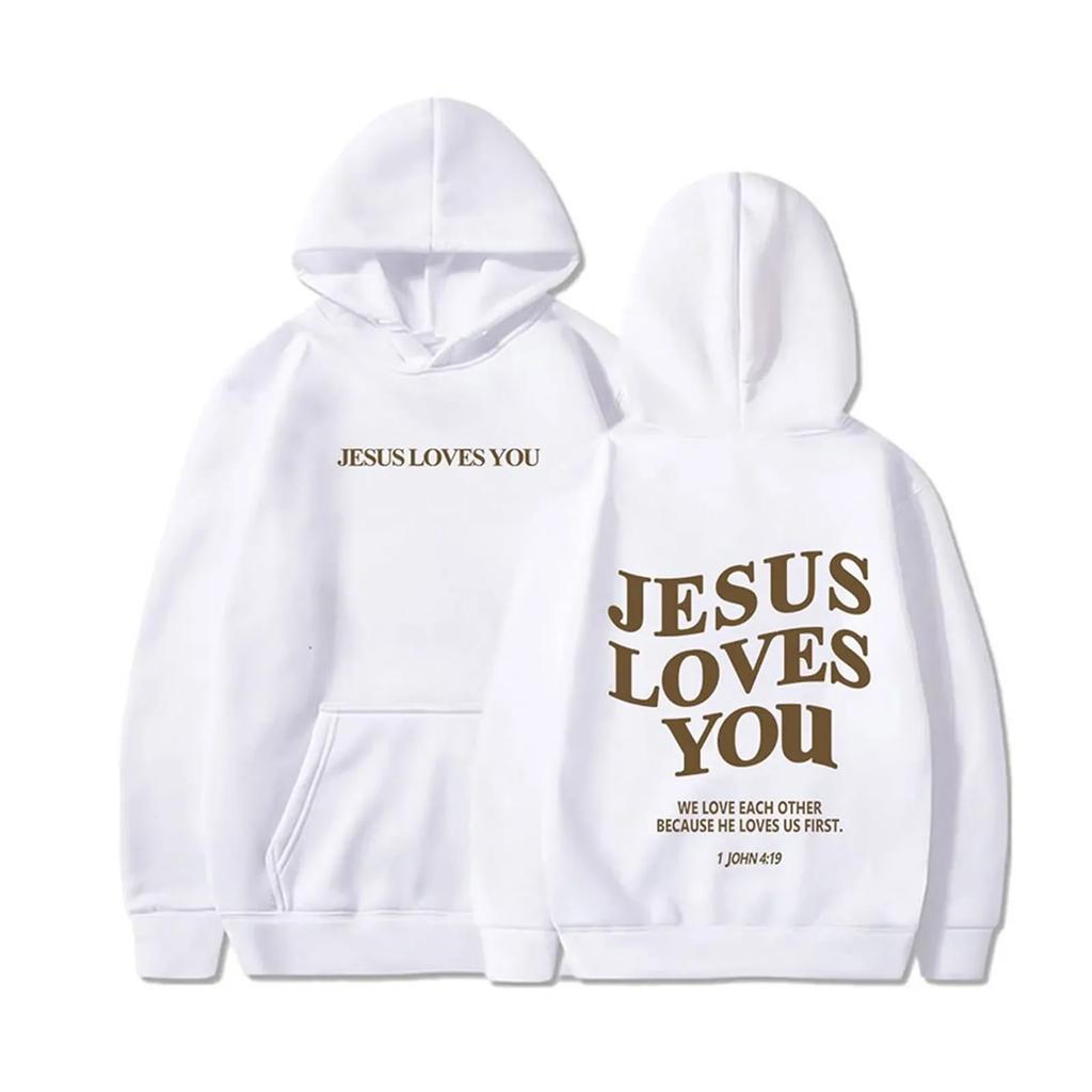 Jesus Print Pullover Hoodies Damen Hoodie Herbst Herren Streetwear Sweatshirt Unisex Kapuzenoberteile Kapuzenkleidung