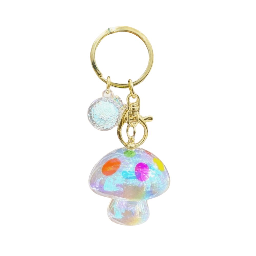 Ornaments Mushroom Keychain Colorful Bag Hanging Pendant Creative Mushroom Pendant Backpack Charm белый