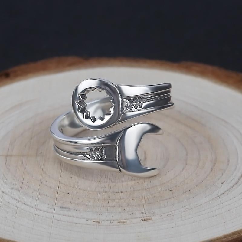 S Ring Men's Wrench Ring Men's Ring Old Niche Jewelry