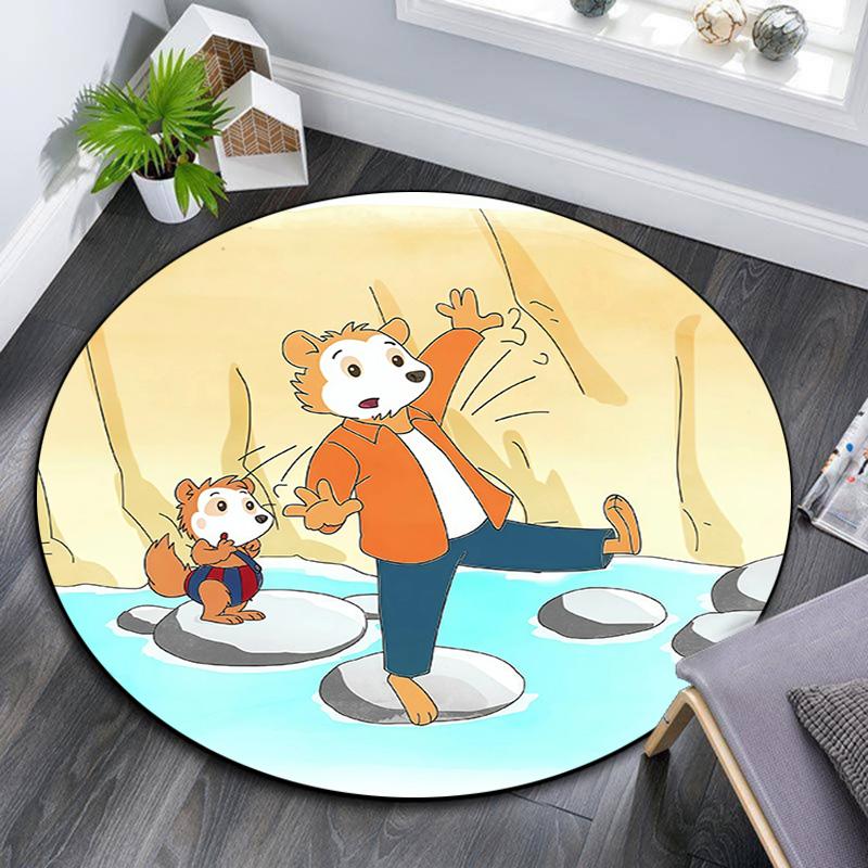 Bobo Siebenschläfer Round Area Rug,Carpet Rug for Living Room Bedroom Sofa Playroom Decor,Non-slip Floor Mat