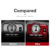 Red Carbon Fiber Interior Headlight Switch Decor Cover For Ford Mustang 2009-13