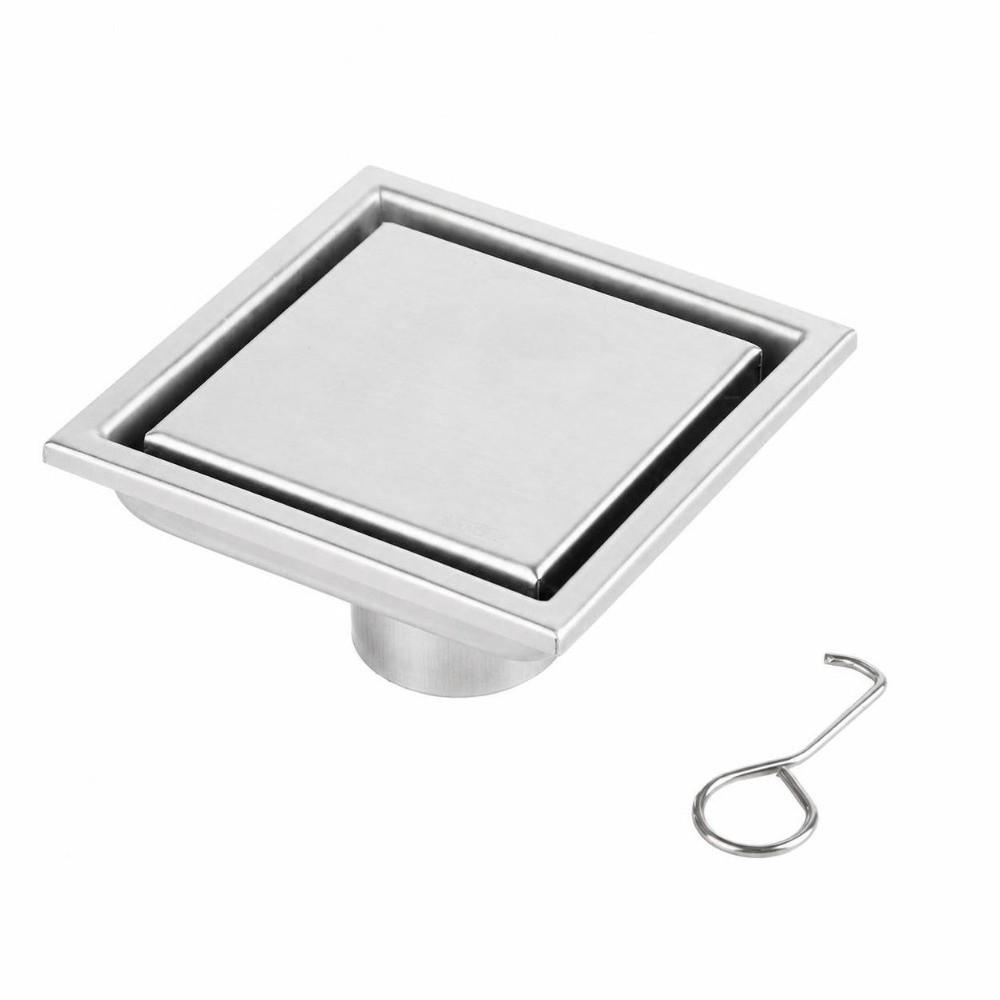 4.33 Inch Shower Drain Square Shape Waste Gate Anti-Odor Floor Drainer  Laundry Room