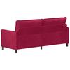 Sofa Burgundy 196 X 81 X 87.5 Cm Velvet