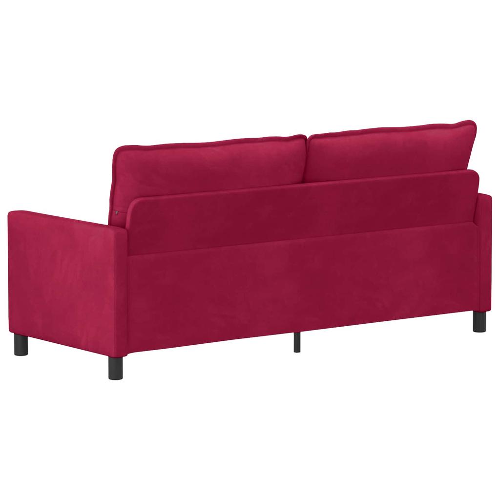 Sofa Burgundy 196 X 81 X 87.5 Cm Velvet