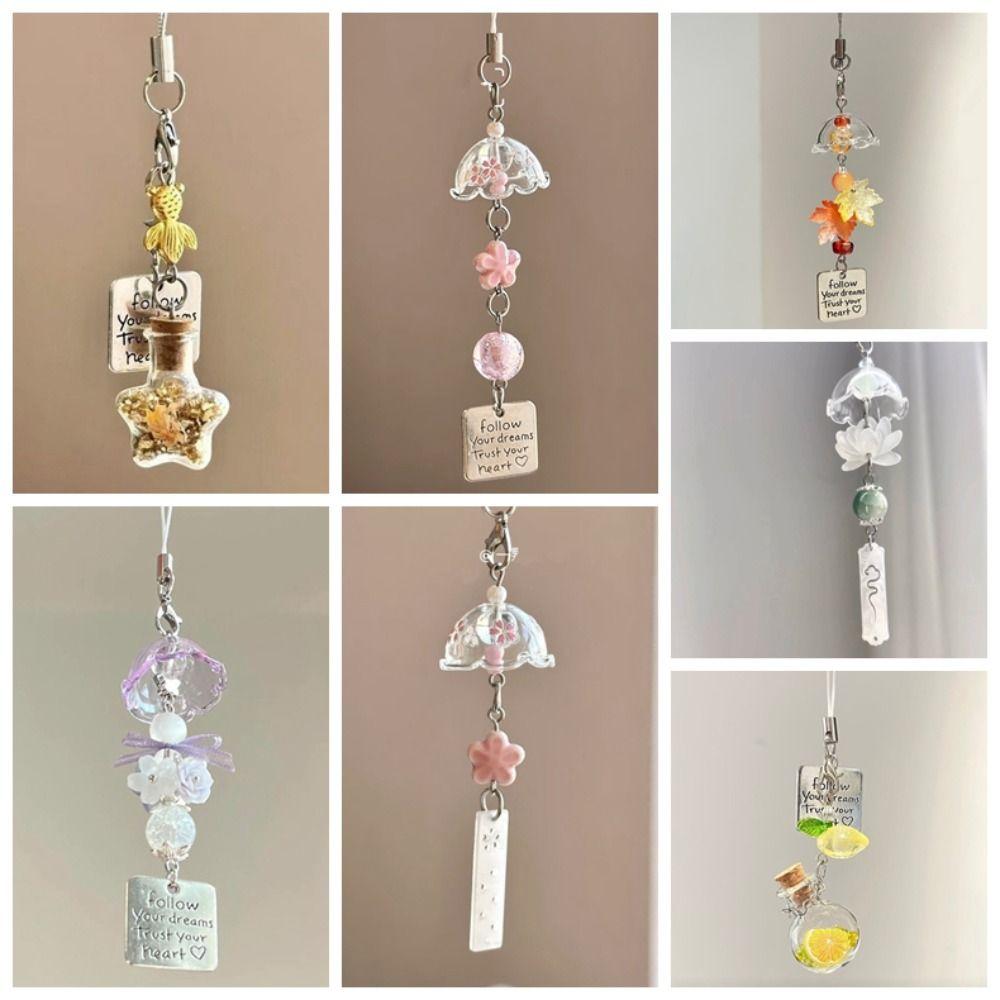 Bag Decorative Wind Chime Pendant Star Wishing Bottle Mobile Phone Lanyard  Jewelry Accessories