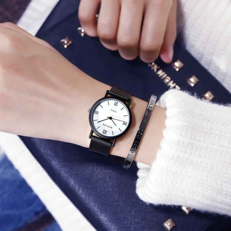Cold Wind College Exam Watch Female Student Simple Temperament Personality Trend Original Style Retro Female Watch