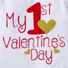 Valentine's Day Outfit Girls My First Valentine's Day Long Sleeve Romper And Skirts Clothes Set