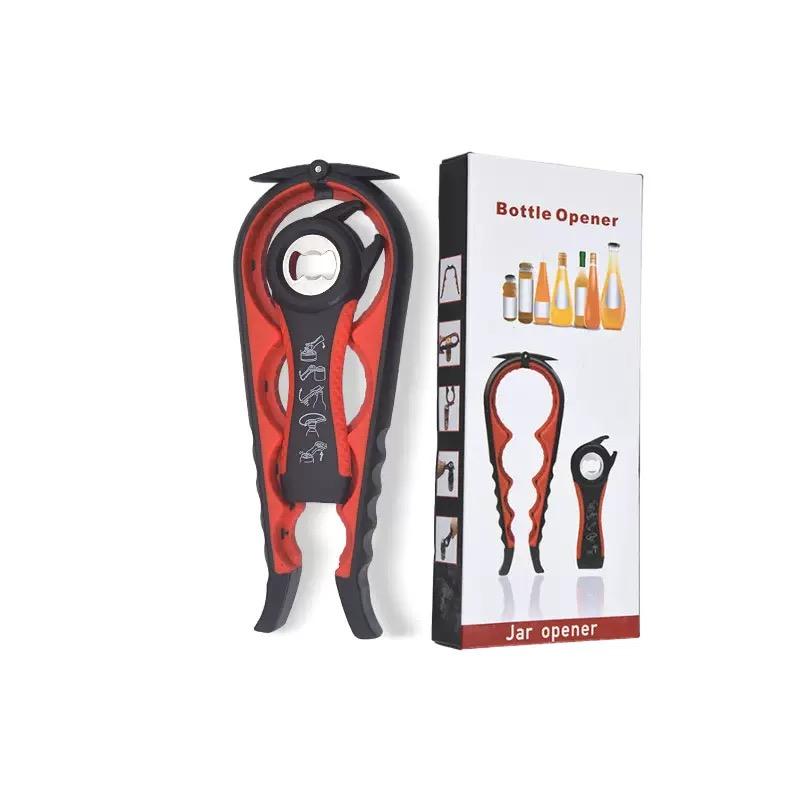 HOMZY Can Opener Multi Functional Four In One Beverage Bottle Opener Cap Twister Four Position Can Opener Anti Slip Cap Twister