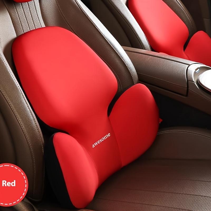Must-Have for Driving Comfort! Premium Memory Foam Lumbar Support Cushion - Ergonomic Back Pillow for Car Seat with Removable Breathable Cover