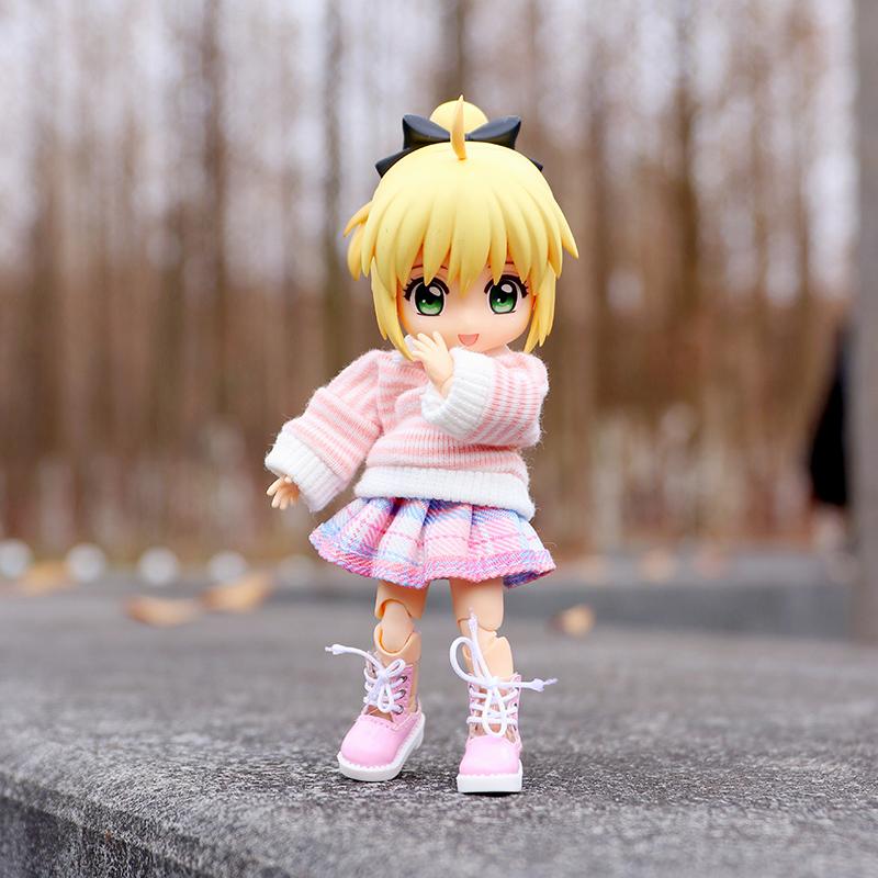 OB11 Dockkläder Reversrandig Tröja Shorts JKSkirt Kostym Rock designad för Obitsu11 GSC 1/12bjd Kläder Tillbehör