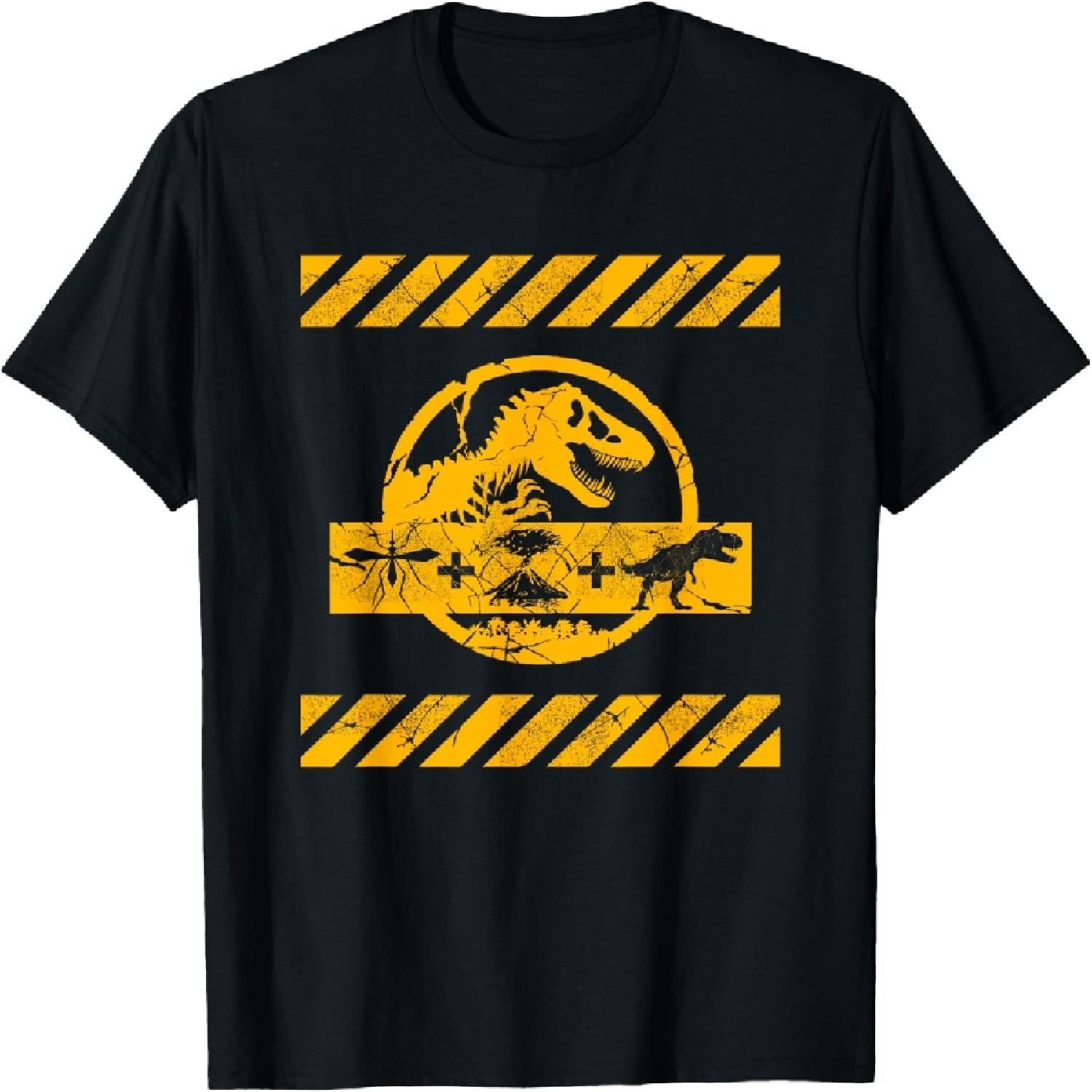 

Jurassic World Fallen Kingdom Caution Dino Logo T-Shirt T-Shirt XXXXXL чорний